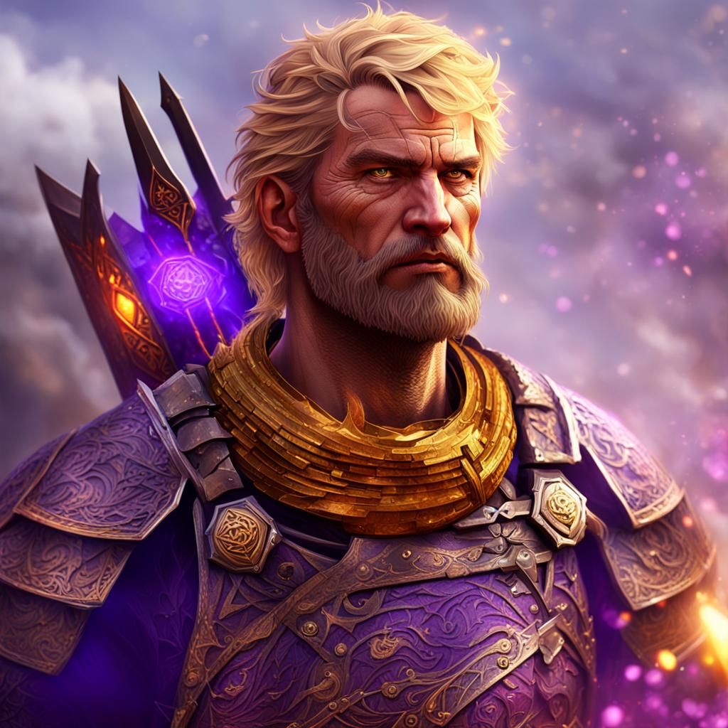 Hyper-Realistic Fantasy Warrior Portrait in Dark Fantasy Sty...