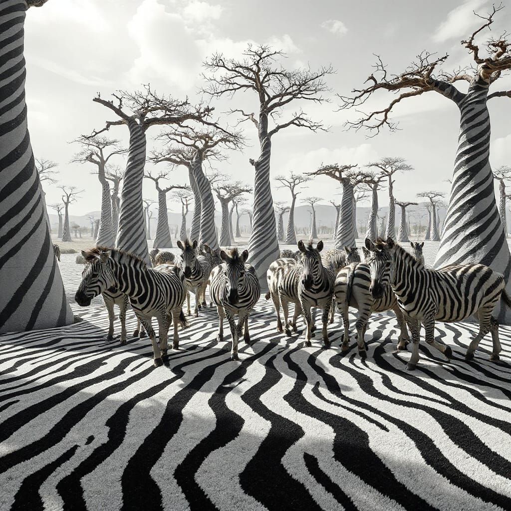 Zebras in a Black and White Wonderland