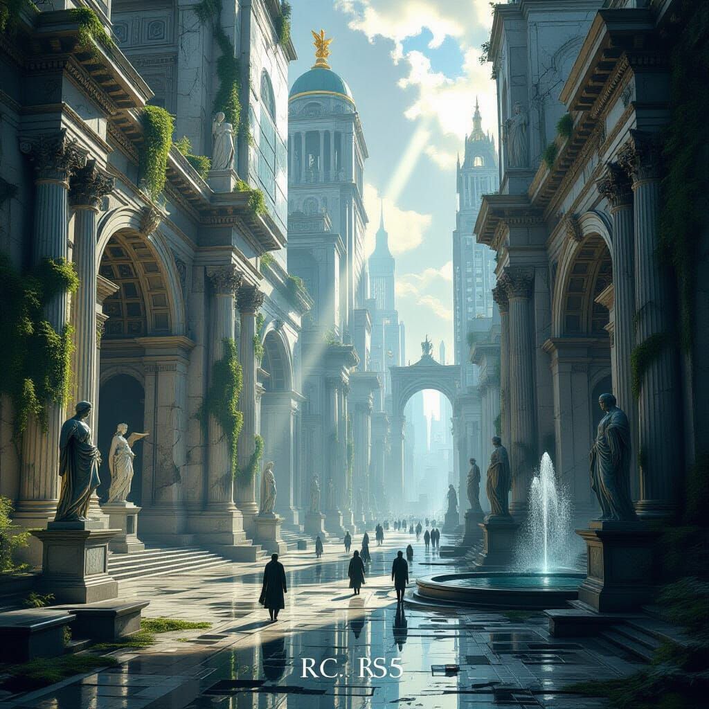 Abandoned Neo-Roman Megapolis: Ancient Grandeur Meets Futuri...