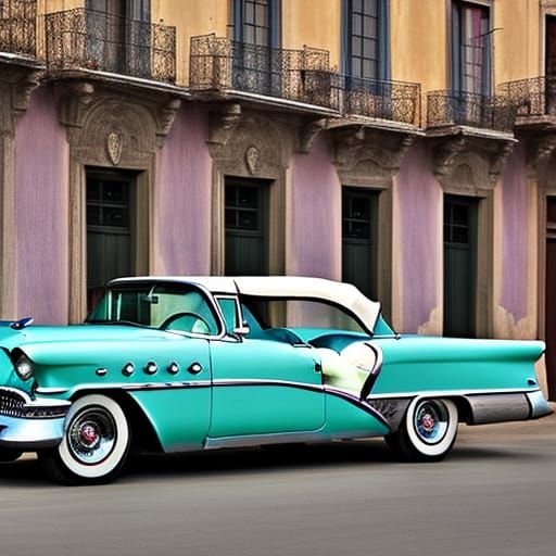 Aquamarine Battleship: 1950s Buick Roadmaster