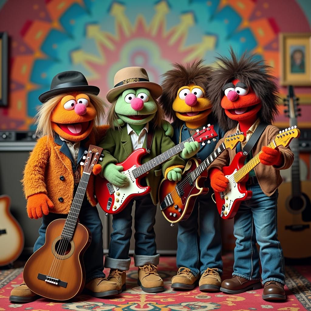 The Travelling Wilburys as Furry Muppets