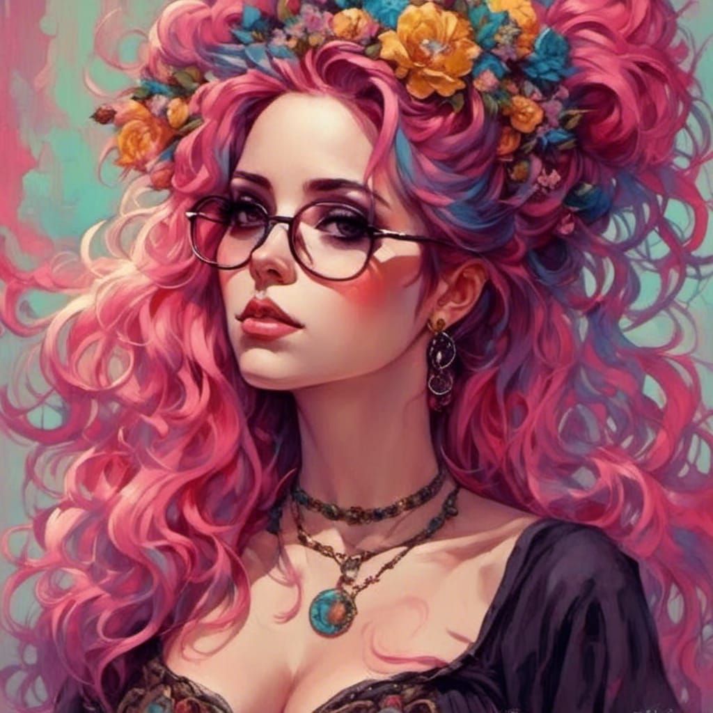 Empowered Hippie Queen Portrait