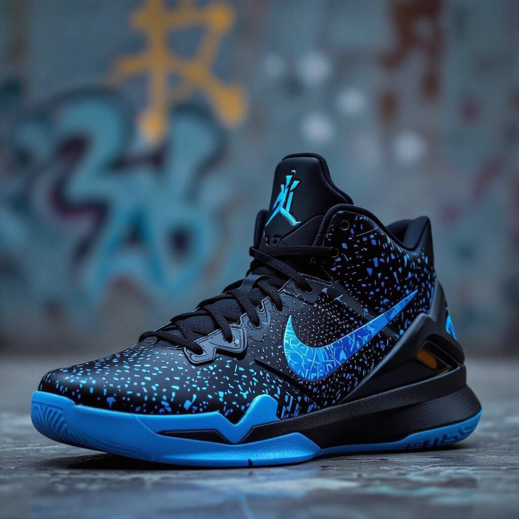 Kyrie Irving Signature Shoe in Black and Blue