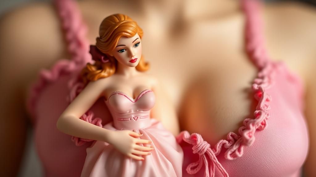 Lifelike Miniature Figurine of a Curvy Housewife