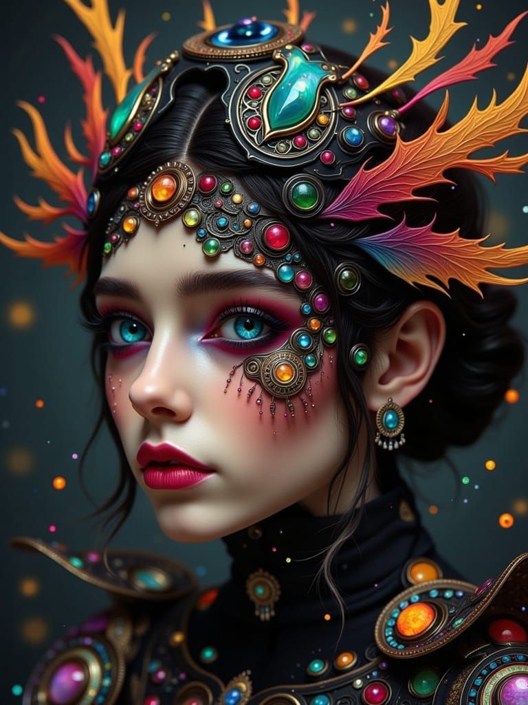 Enchanted Fae in a Dark, Glitchy Realm