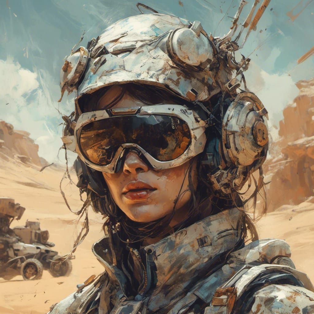 Retro-Futuristic Woman in Steampunk Style