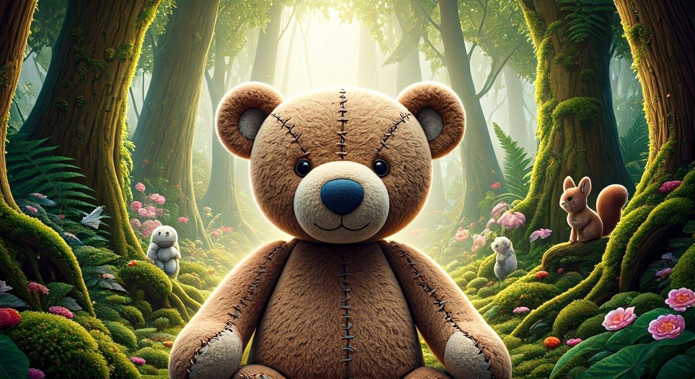 Teddy In A Forest