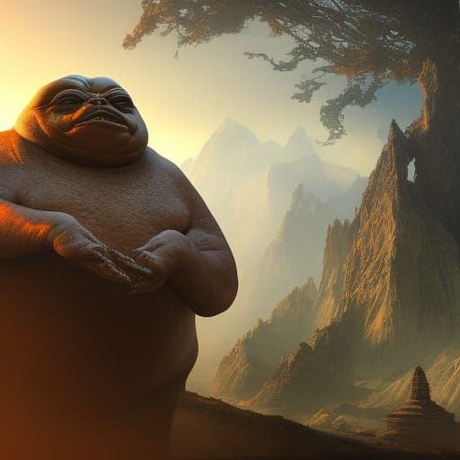 Zelenskyy and Jabba: Fantasy Concept Art