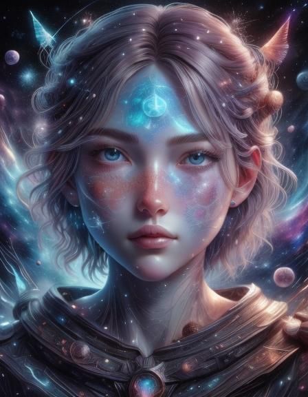 Stunning Celestial Watercolour Masterpiece