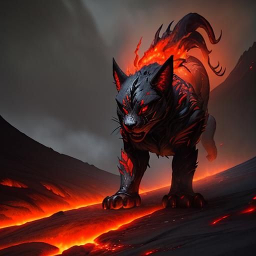 Epic Lava Monster Emerges from Volcano