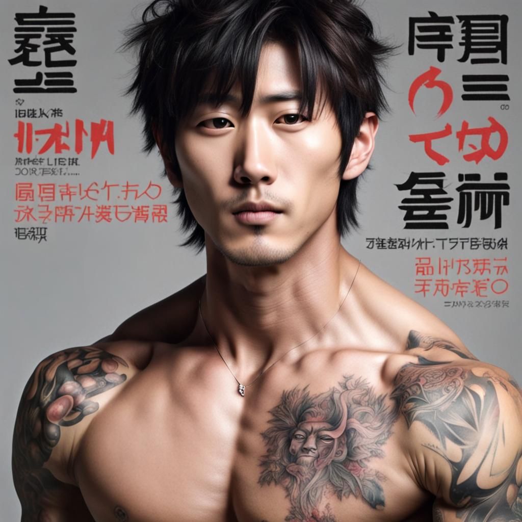 Tattooed Japanese Idols with Bulging Muscles