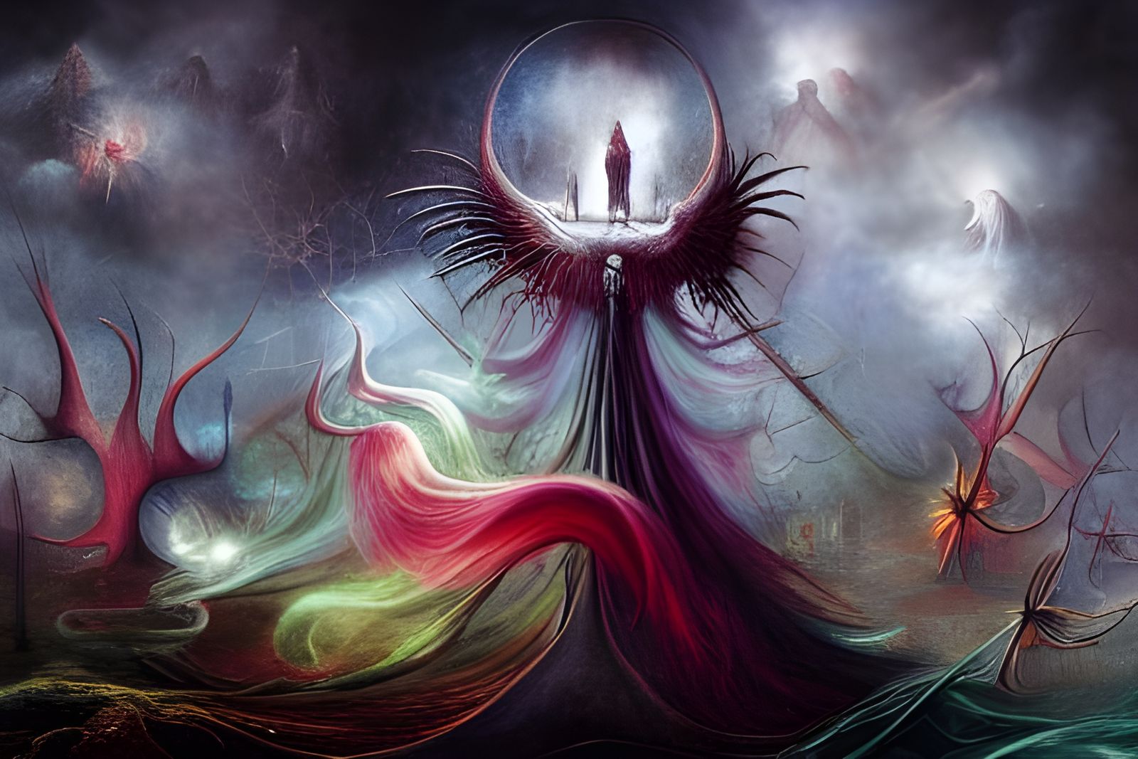 Chaotic Order: A Digital Illustration in Surreal Style