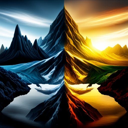 The Four Seasons as a Person in Digital Art