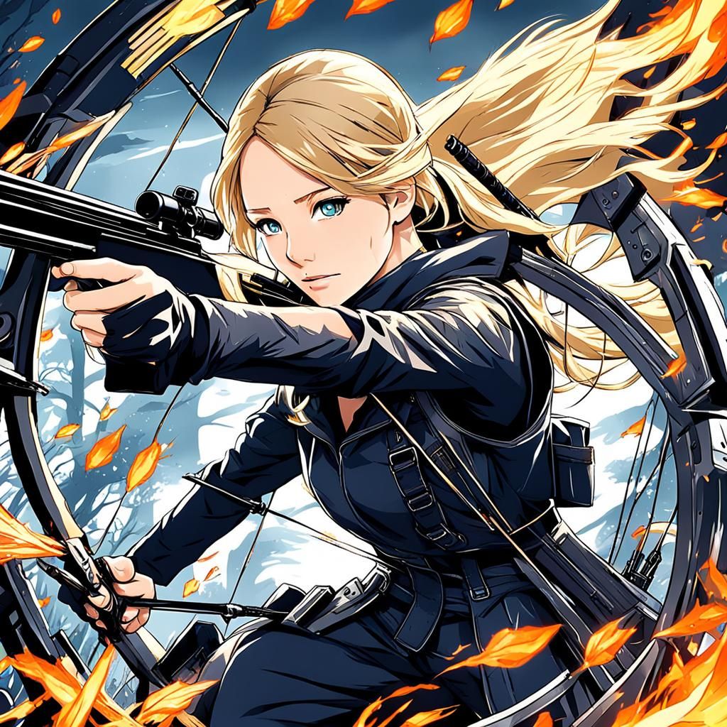Blonde Hunter in Anime Style