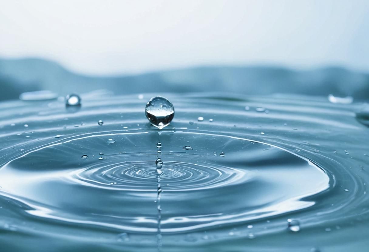 Water Droplets on Leaf in Sunlight: Oil Painting