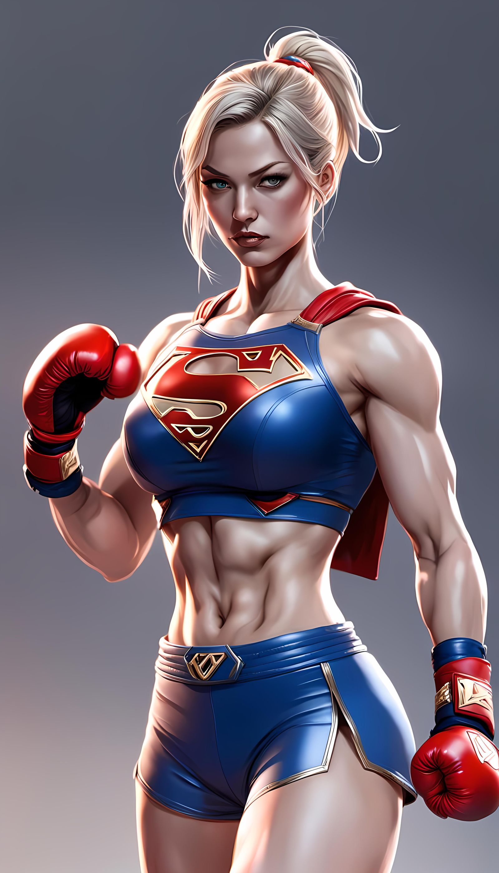 Supergirl as Anime MMA Kickboxer