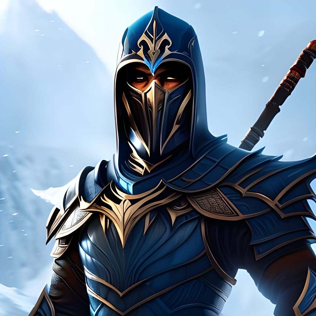 Detailed Sub Zero Portrait in Digital Art Style