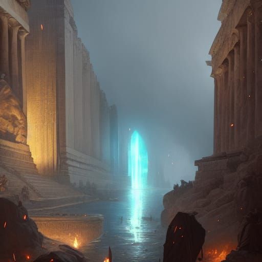 Ancient Greece in Dark Fantasy Concept Art