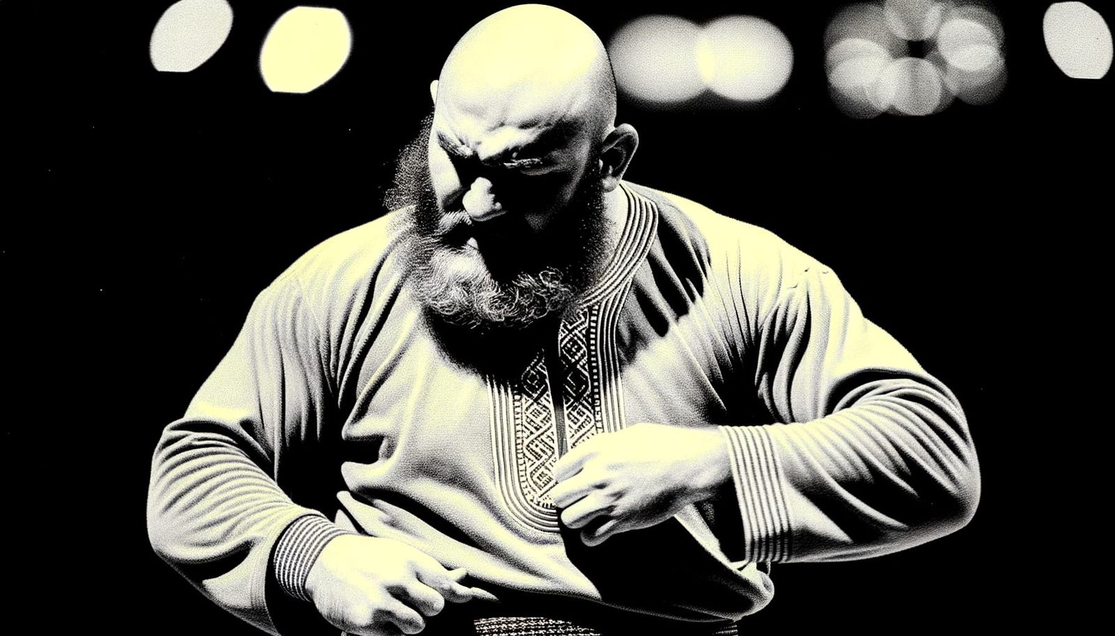 Intense Wrestling Match: Oiled Bodies and Raw Emotion