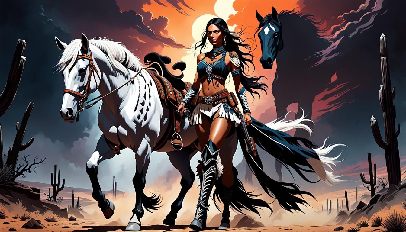 Apache Warrior woman