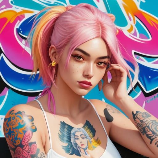 Woman in Bikini with Cupcake Hair, Manara Style