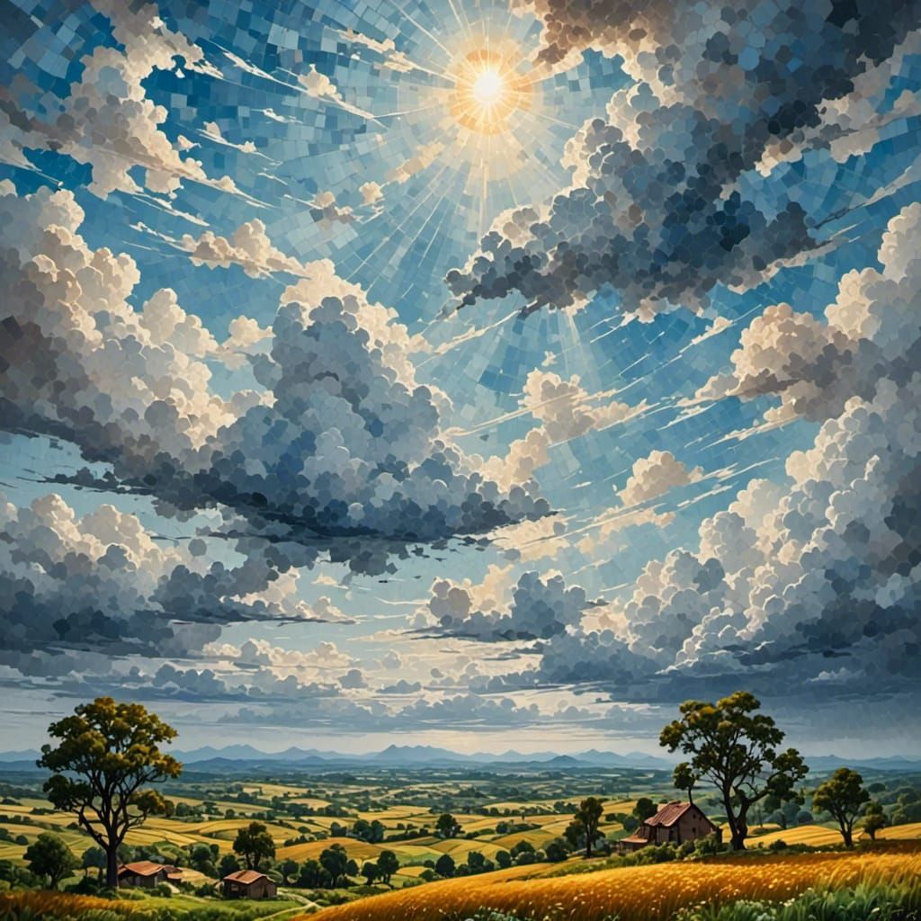 Tiled Sky During a Thunderstorm