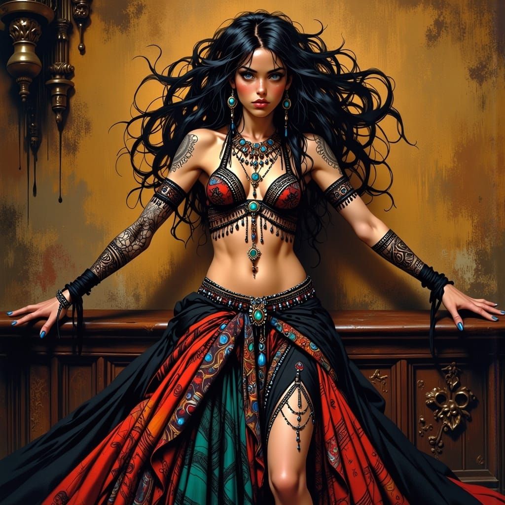 Flamenco Gypsy Queen Dances with Passion