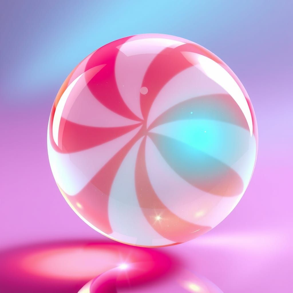 Spectacular Bubblegum Orbs in Vibrant 3D Anime Style