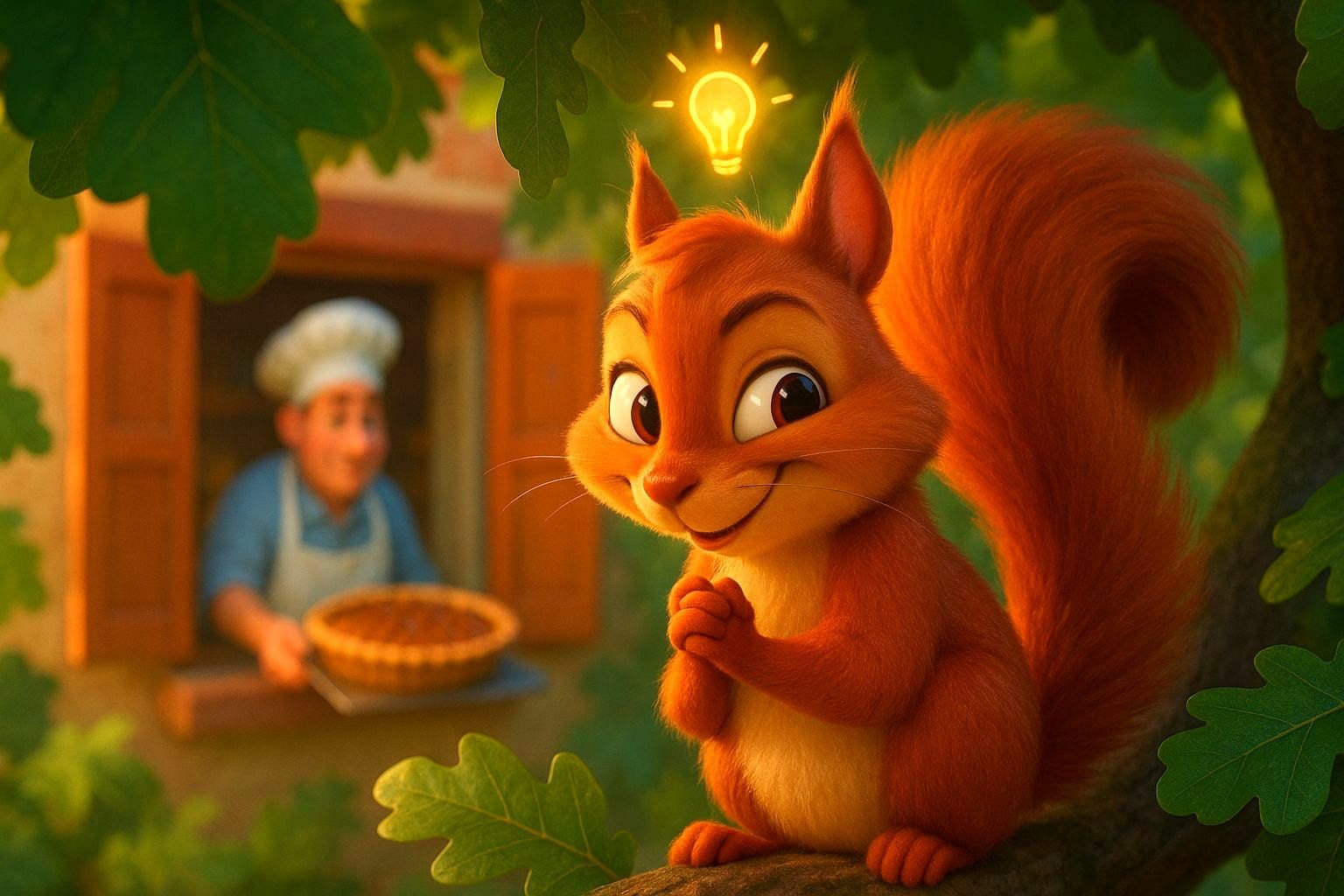 Hazel's Pecan Pie Plan: Pixar-Style Squirrel