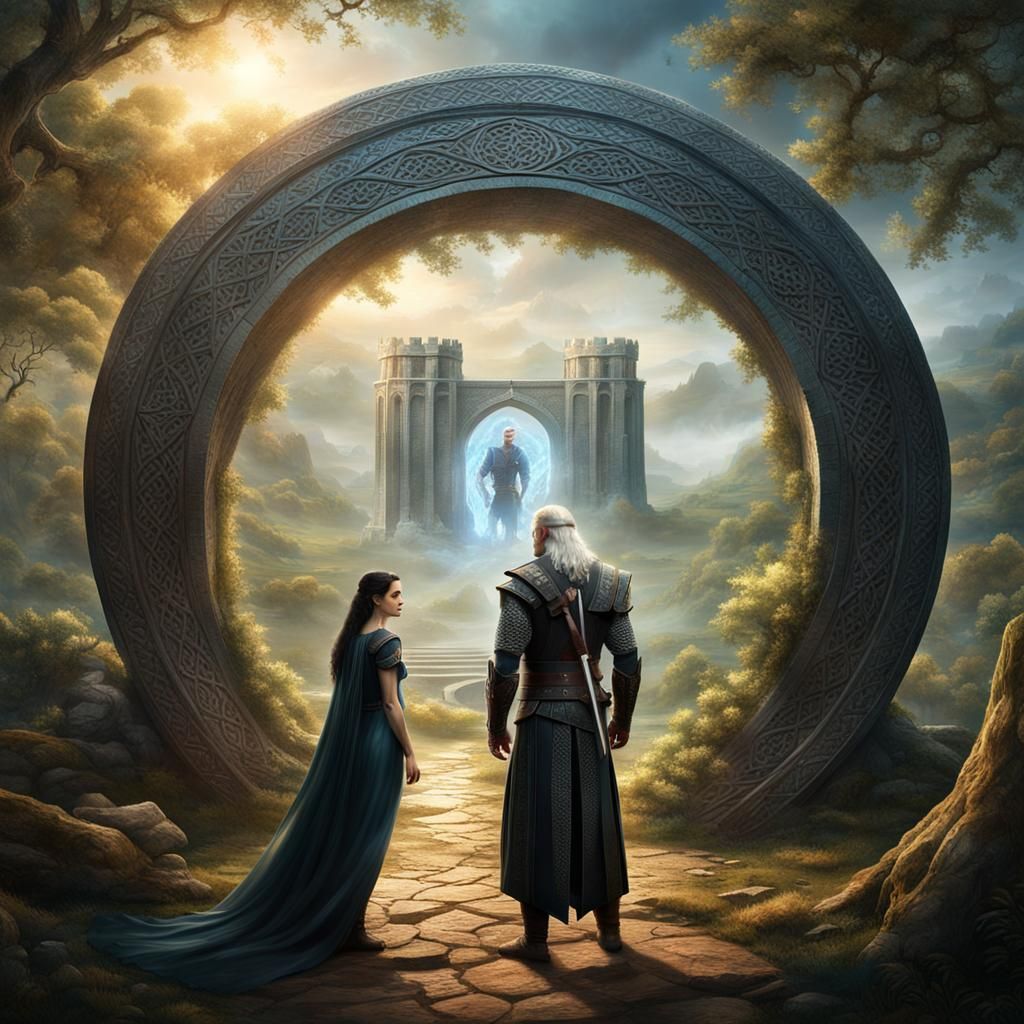 Geralt and Yennefer at the Tree of Life