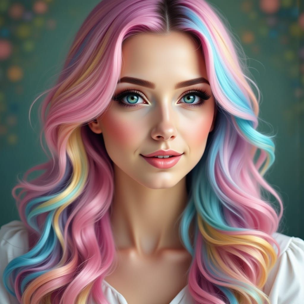 Surreal Pastel Goddess Made of Candy