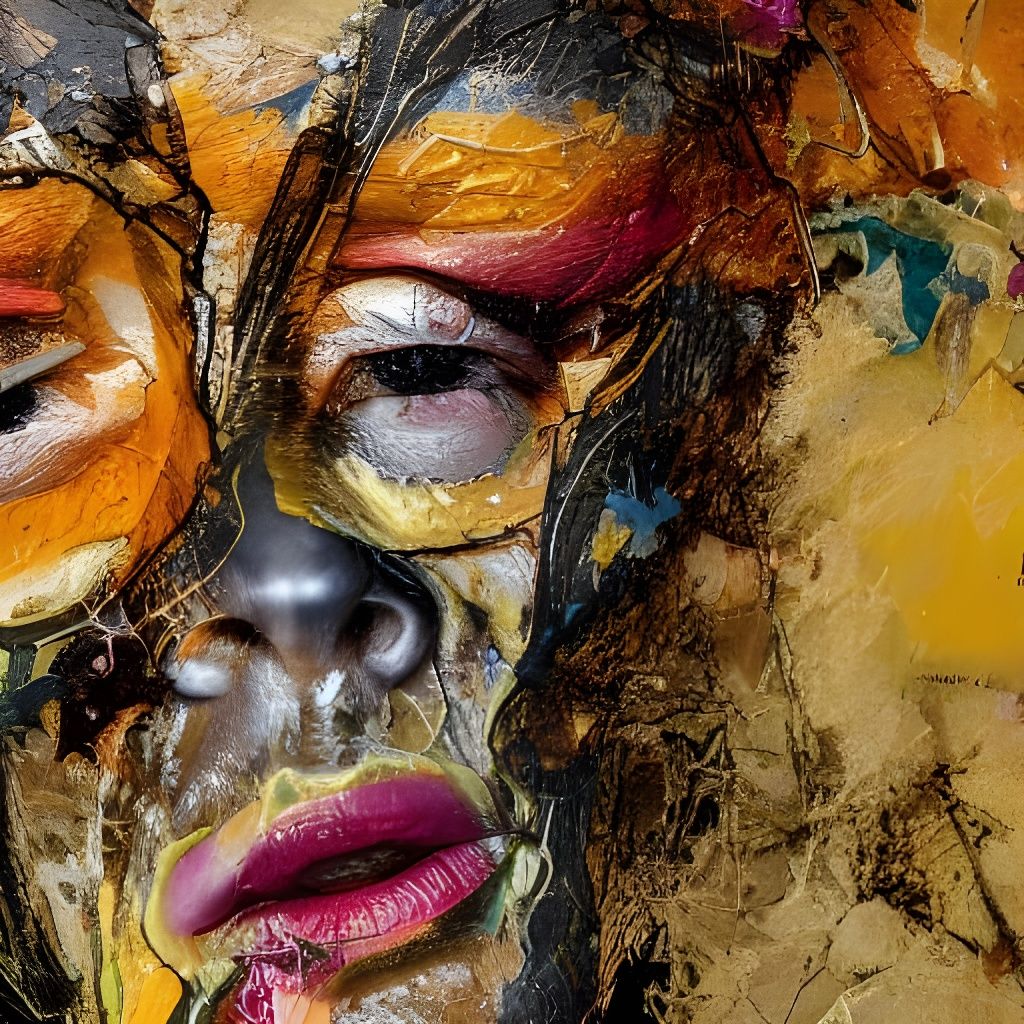 Distorted Beauty in Sepia-Toned Opulence