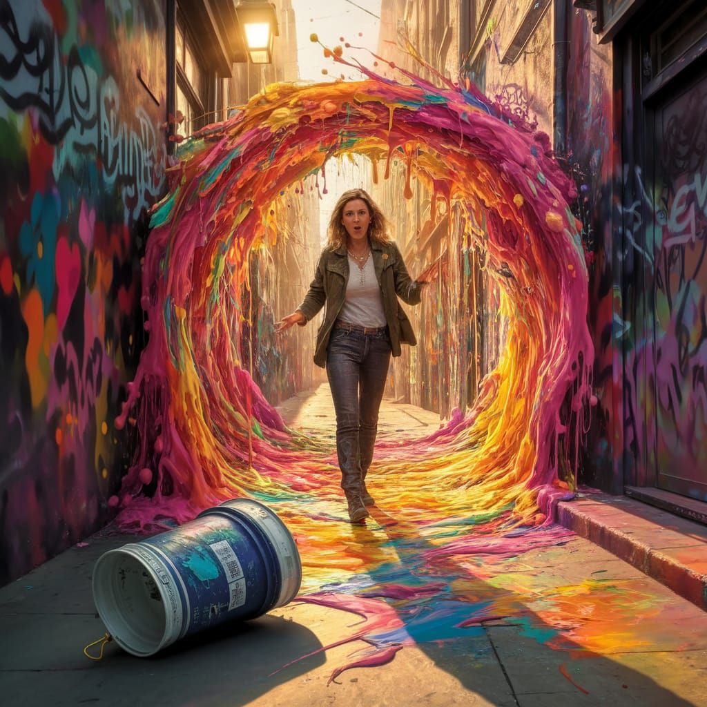 Graffiti Alley Mural in Vibrant Colors