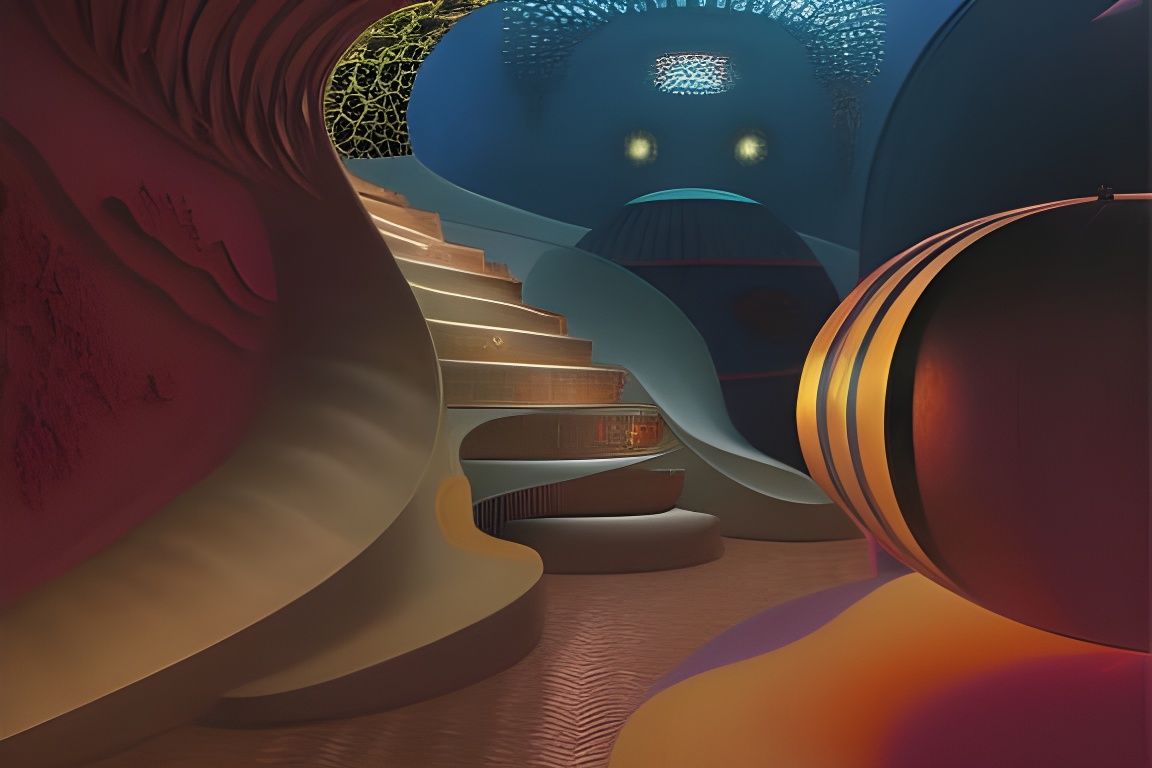 Ethereal Submarine City in Steamnouveau Style