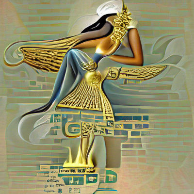 Goddess Isis with Wings Spread