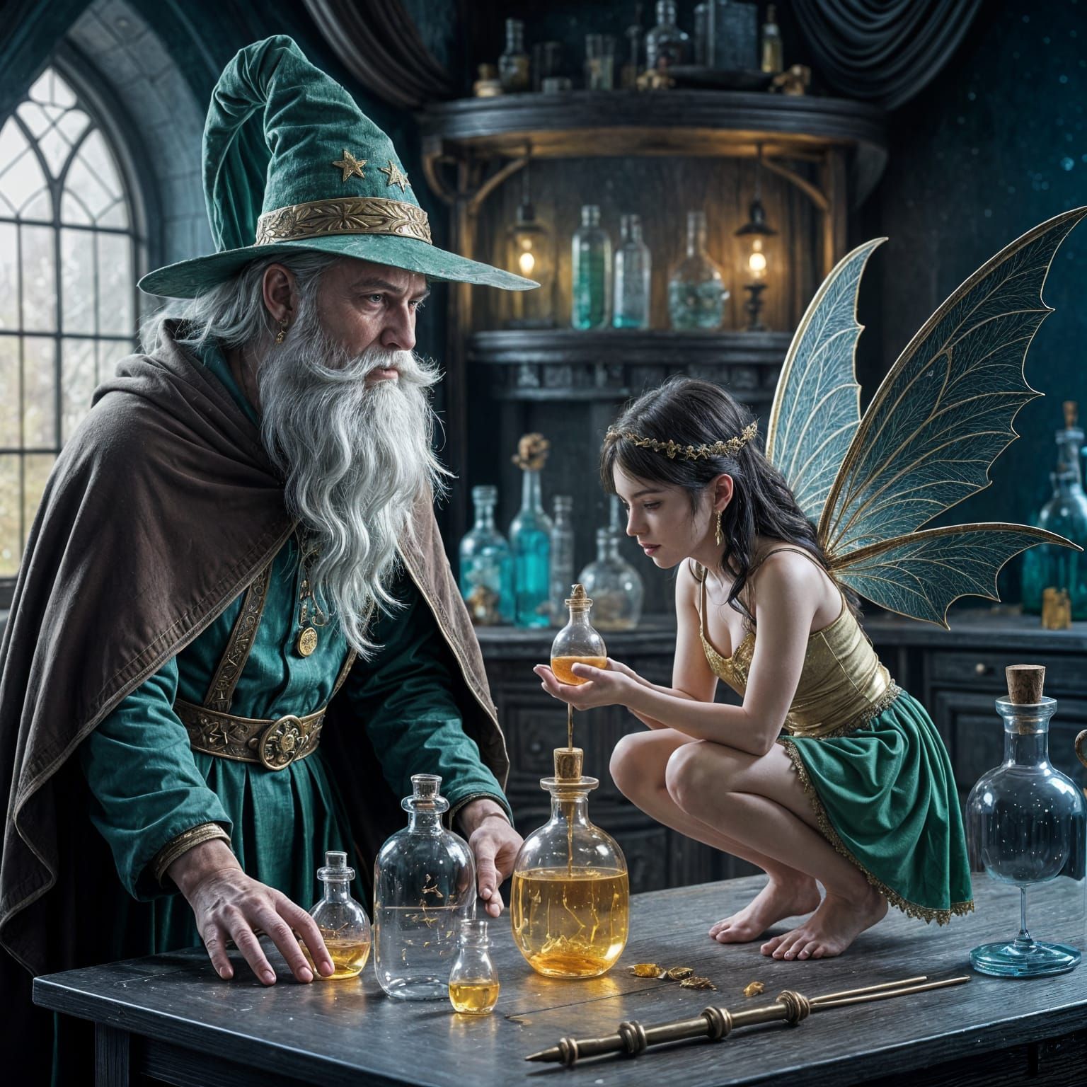 Enchanted Alchemist's Study in Whimsical Style