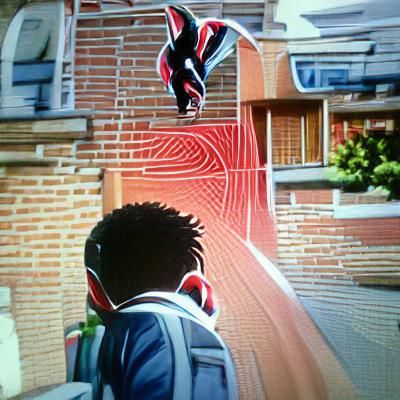 Miles Morales as Spider-Man: Digital Rendering
