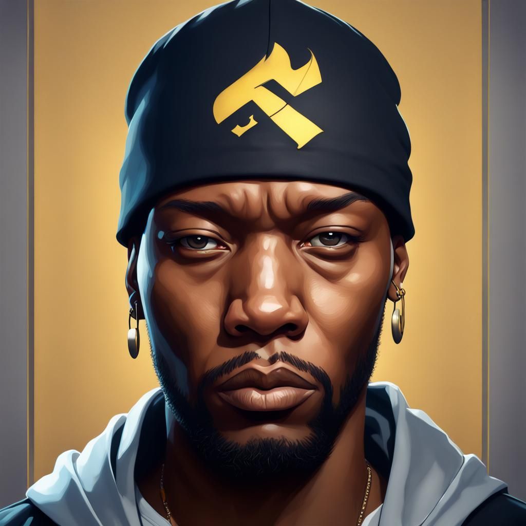 Wu Tang Clan Portrait in Art Nouveau Style