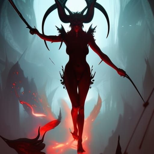 Detailed Dark Fantasy Depiction of Satan