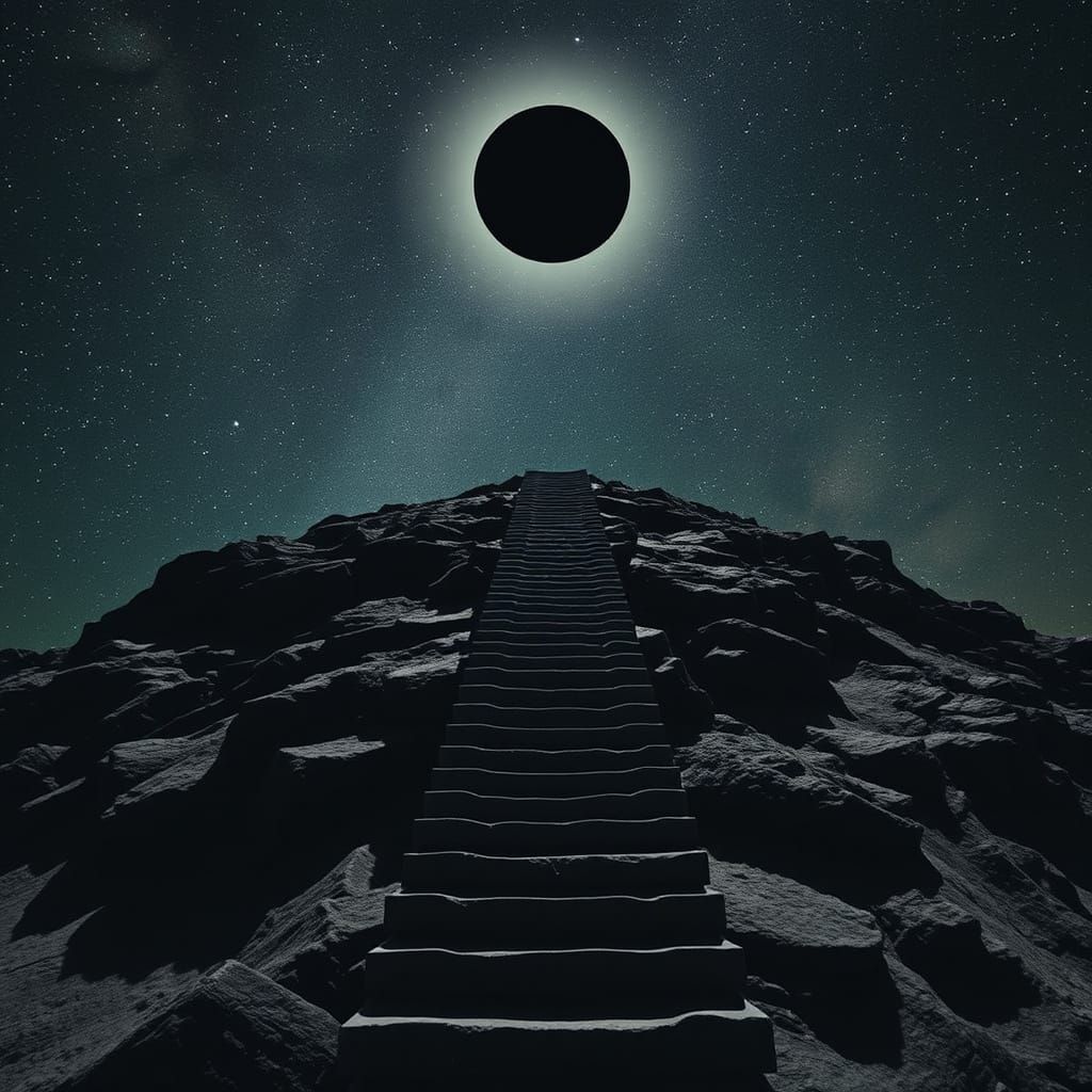 Stairway to the Stars Under a Black Sun