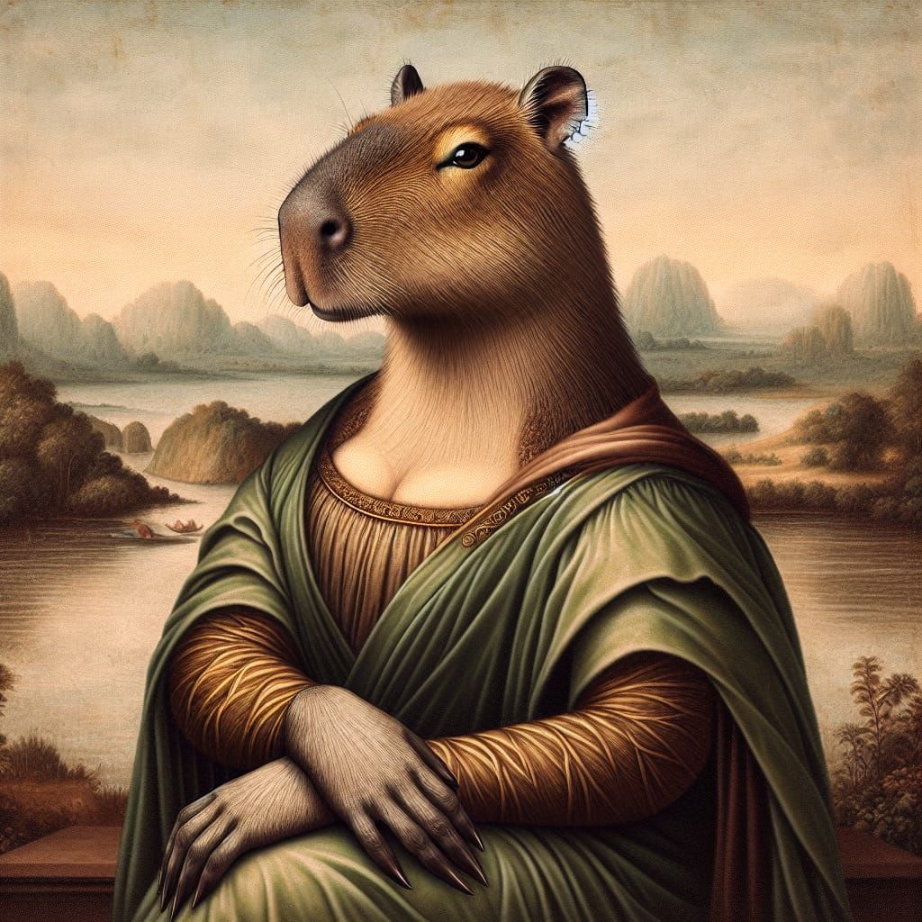 Capybara Enigma in Renaissance Attire