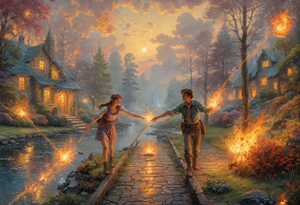 Teen Girl and Boy: Fire, Water, and War