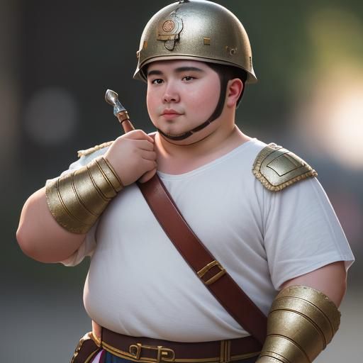 Chubby Roman Soldier: Professional Photography