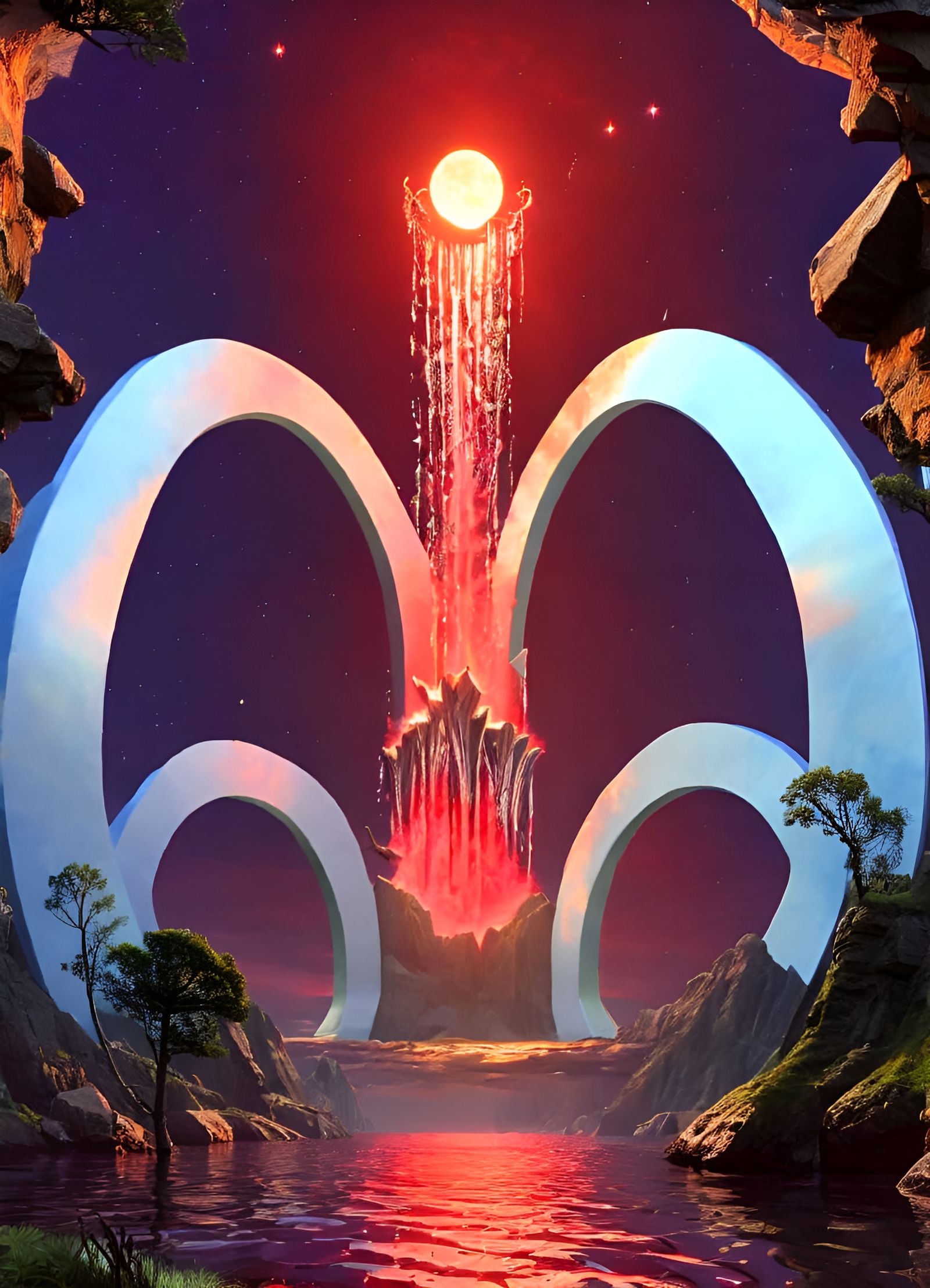 Stargate Portal to Mechanical Alien World