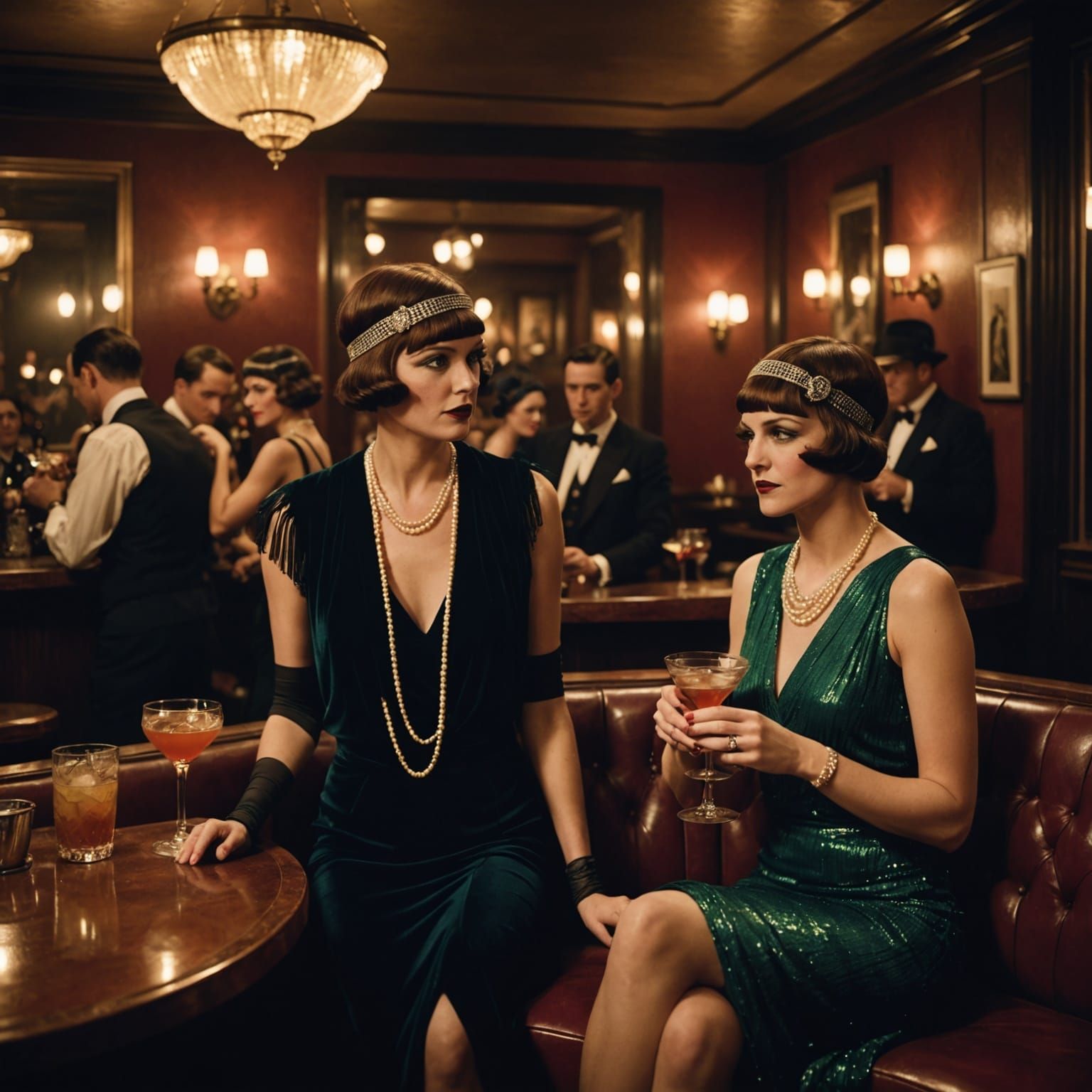 Roaring 20s Speakeasy Scene with Jazz Music