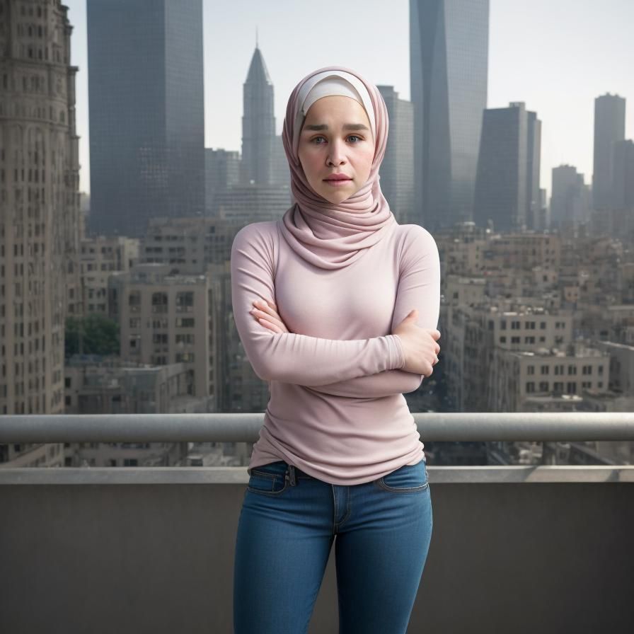 Woman in Hijab: Professional Color Portrait