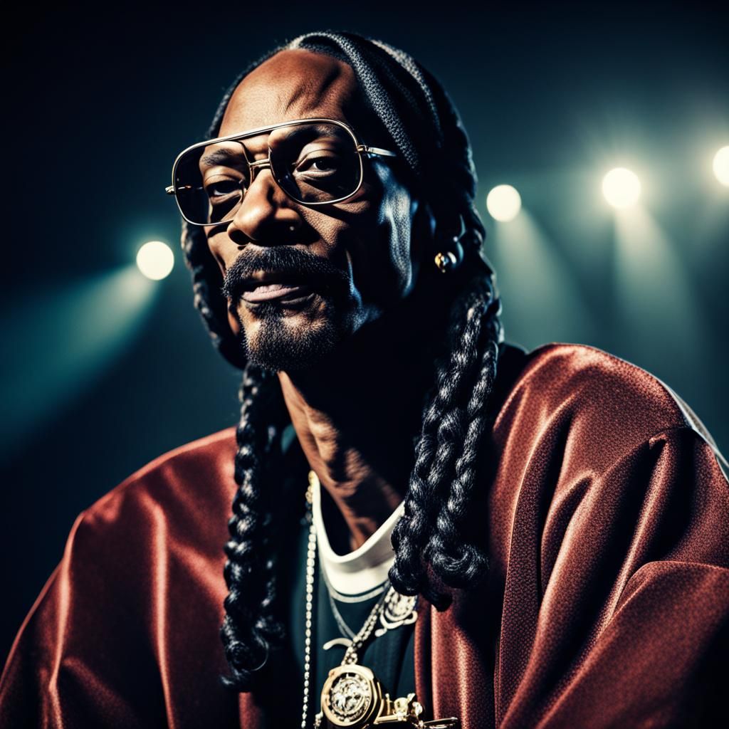Hyperrealistic Portrait of Snoop Dogg in High Definition