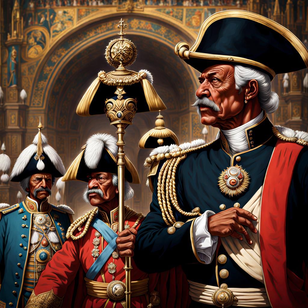 Realistic Portrait of Third World General