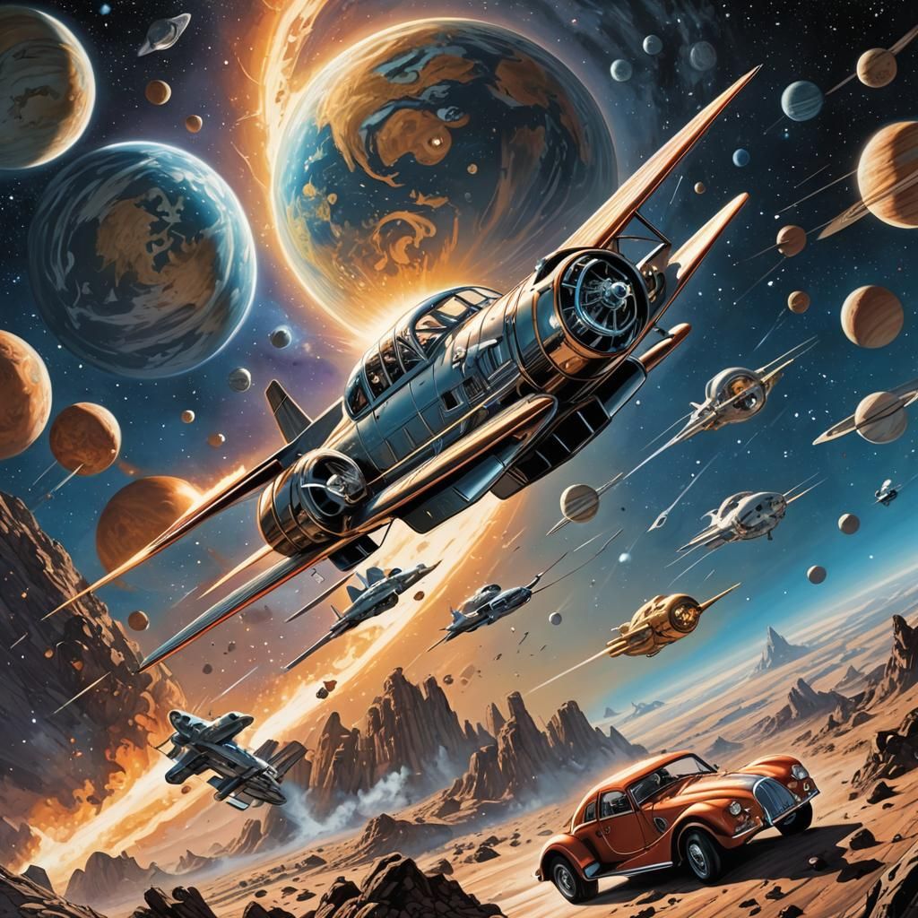 Morgan Aero 8 Goes to Warp, Comic Book Art