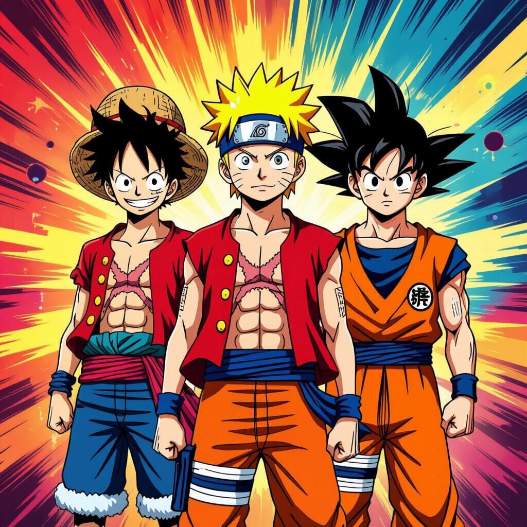 Luffy, Naruto, and Goku: Anime Heroes United